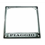 PIAGGIO Number Plate Surround Polished S/S