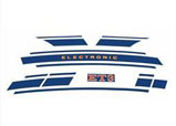 Vespa ET3 Electronic Sticker Set Blue