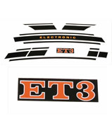 Vespa ET3 Electronic Sticker Set Black
