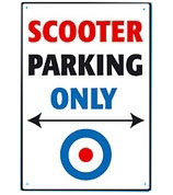 Scooter Parking Only Aluminium Sign 205 x 290mm