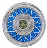 Vespa Blue & Chrome Hub Cap 10