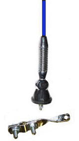 1.2mtr x 5mm Fibre Glass Whip Aerial & Bracket Blue