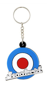 Scooterist Scroll Target Rubber Key Ring 50mm