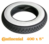 Continental White Wall Tyre 400-8. 55J