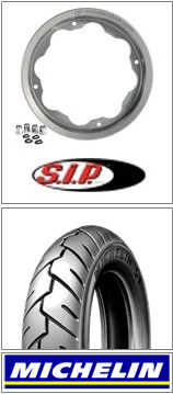 SIP Lambretta Tubeless Wheel Rim & Michelin S1 Tyre