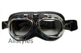 Chrome Vintage Pilot Goggles