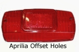 S-3 Aprilia Rear Light Lens Holes Off Centre Italian