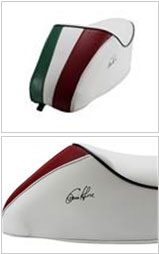 V50-90-Pv125 Sports Seat White Italian Tricolour
