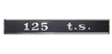 Vespa 125 t.s. Rear Frame Badge Italian