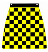 Yellow & Black Check Mudflap