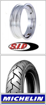 SIP Vespa Tubeless Wheel Rim & Michelin S1-350-10